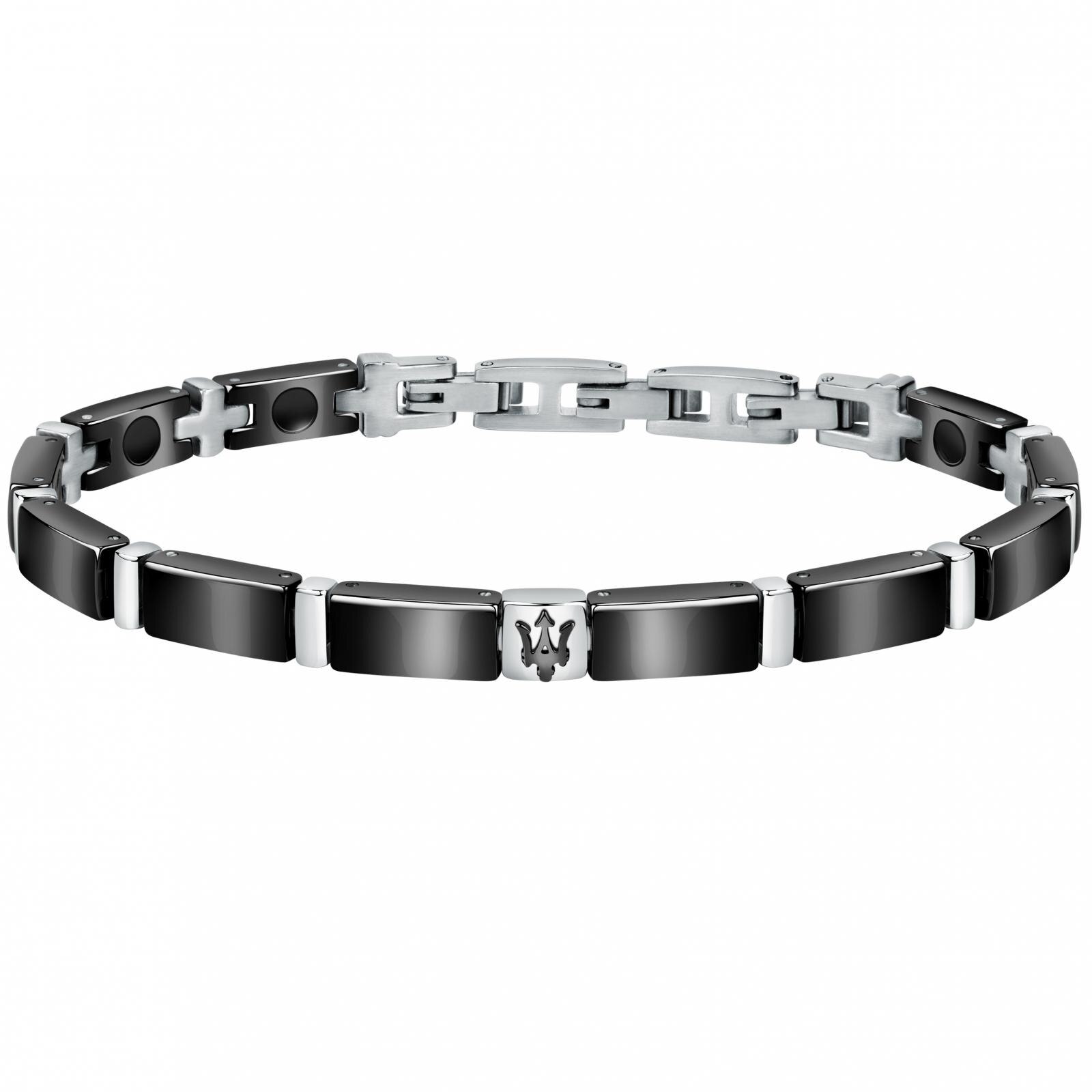 Bratara Maserati JM221ATZ04, Negru, Argintiu