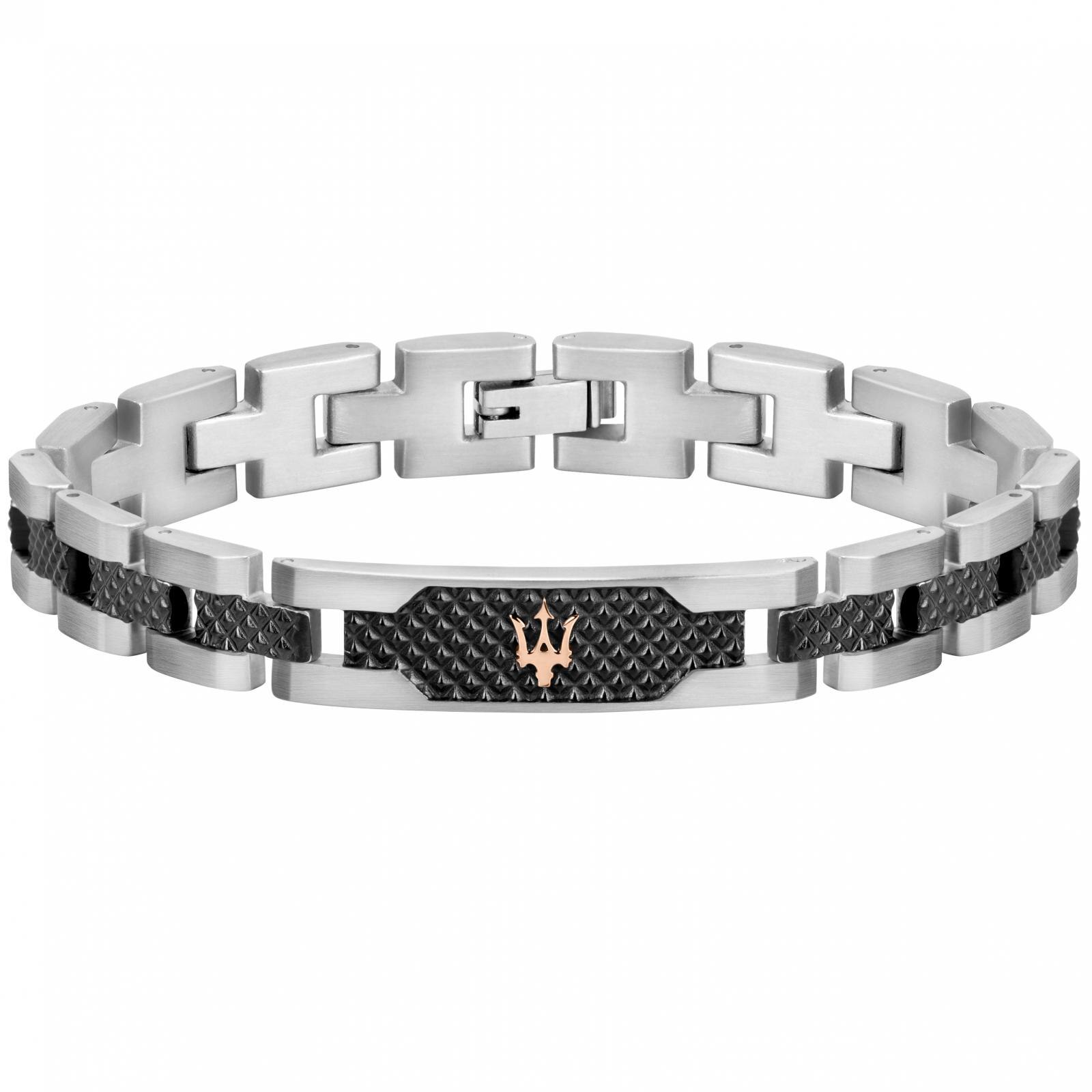 Bratara Maserati JM419ASC01, Argintiu, Negru