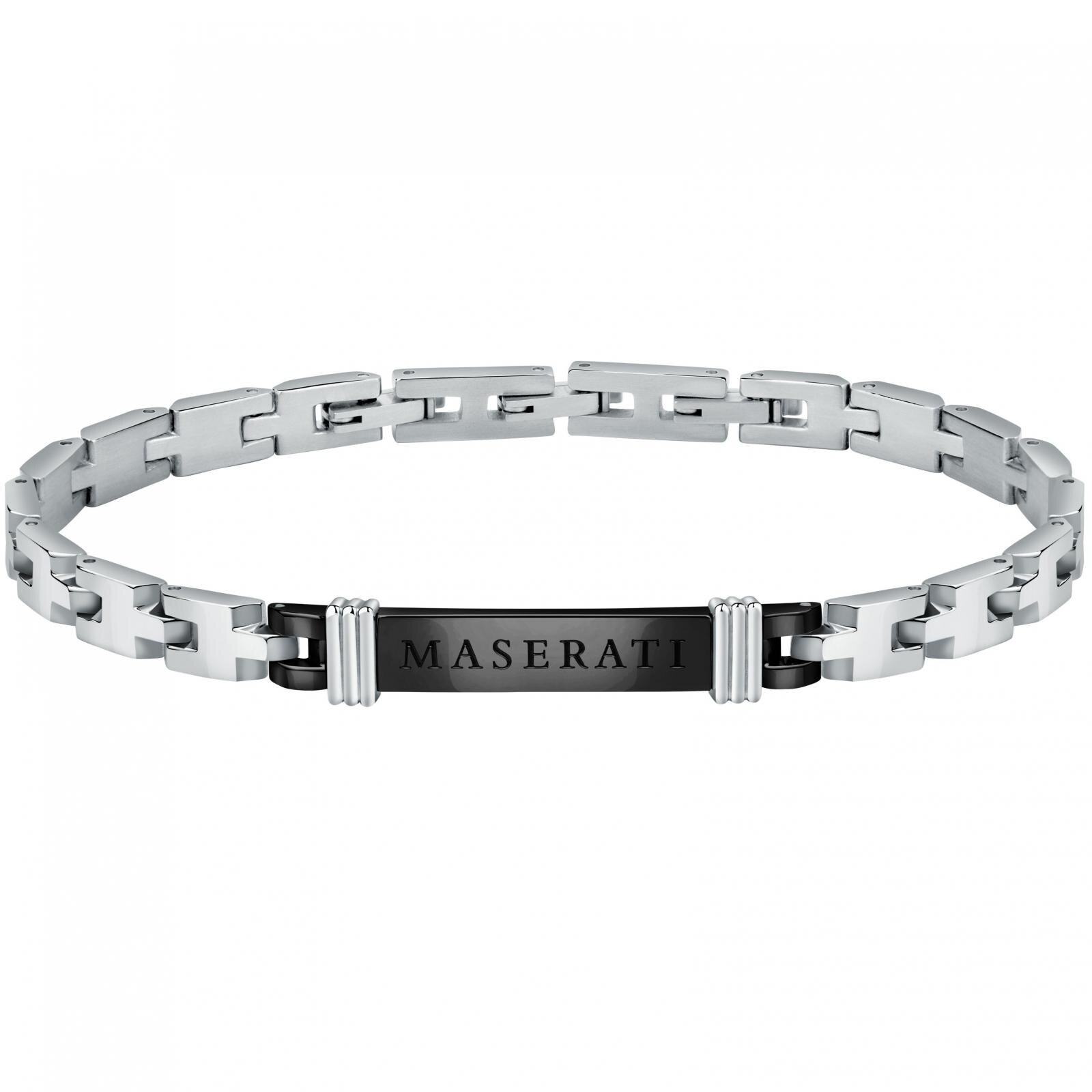 Bratara Maserati JM420ATK02, Argintiu, Negru