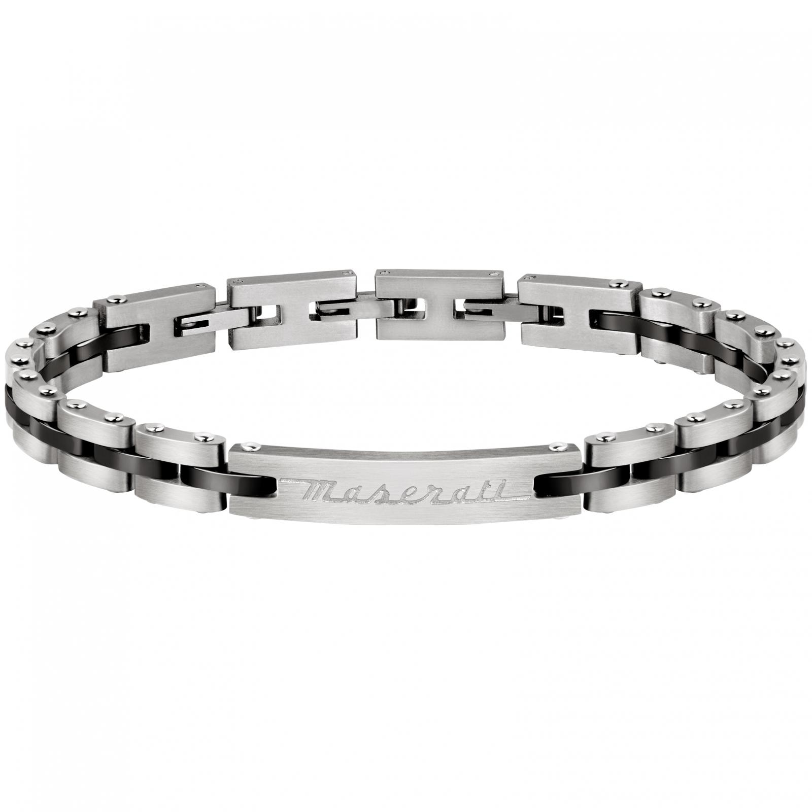 Bratara Maserati JM220ASR07, Argintiu, Negru
