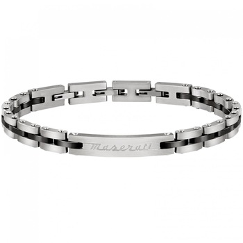 Bratara Maserati JM220ASR07, Argintiu, Negru Bratara Maserati JM220ASR07, Argintiu, Negru