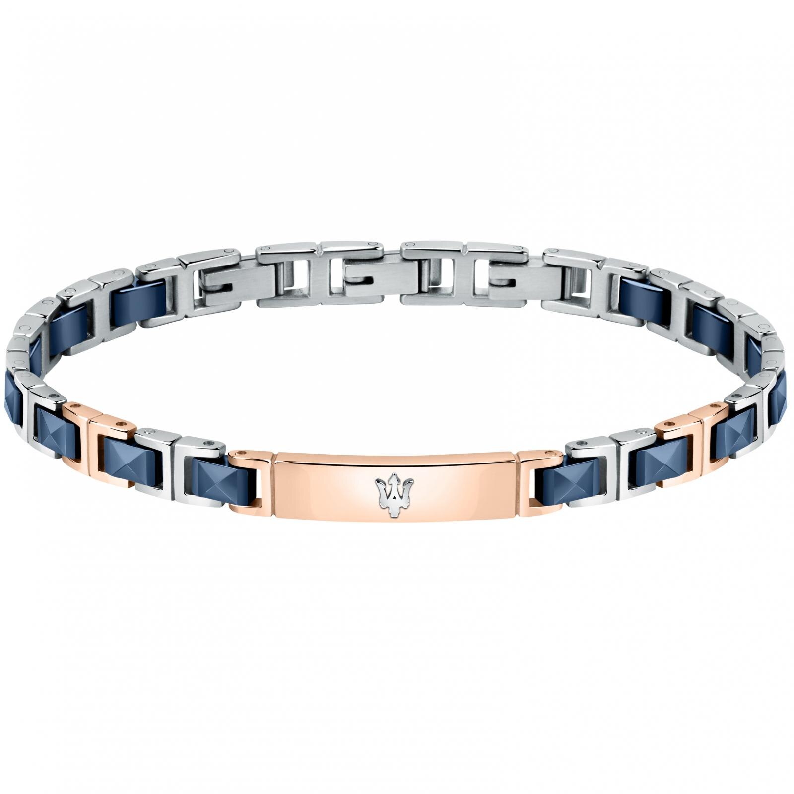 Bratara Maserati JM420ATI05, Albastru, Argintiu, Rose gold