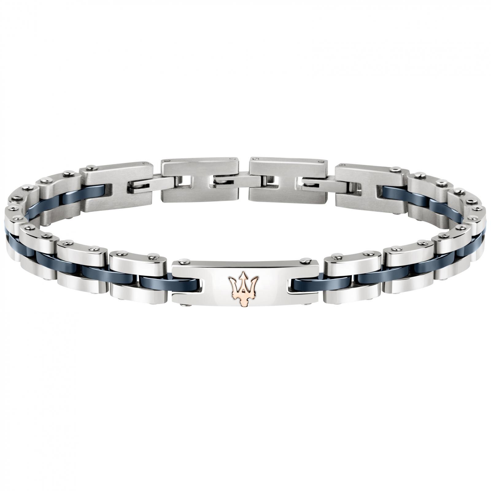 Bratara Maserati JM220ASR08, Argintiu, Albastru