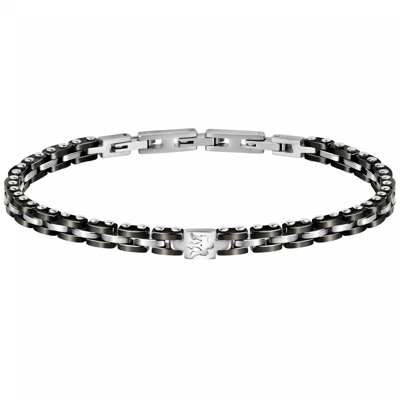 Bratara Maserati JM420ATI02, Negru, Argintiu