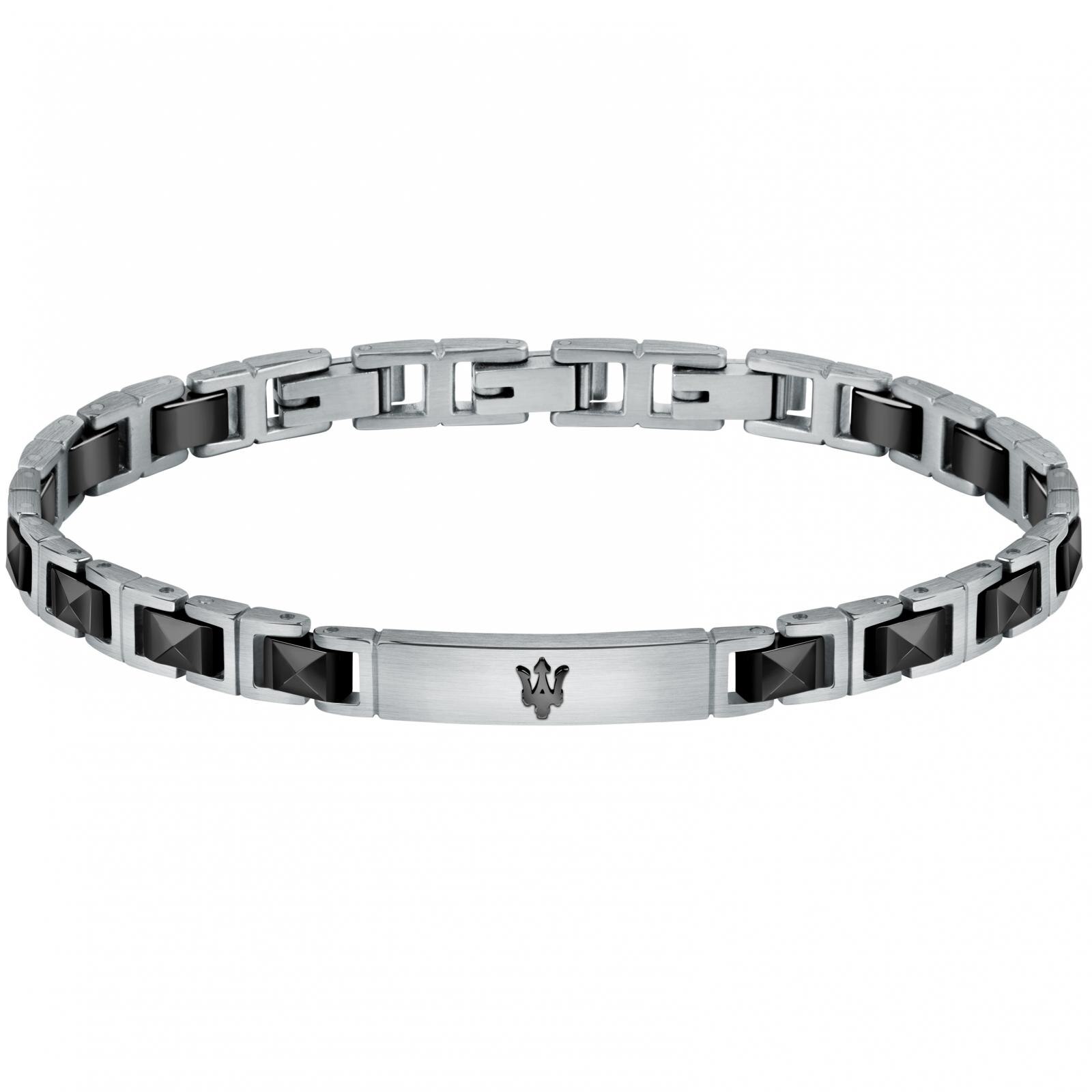 Bratara Maserati JM420ATI06, Argintiu, Negru