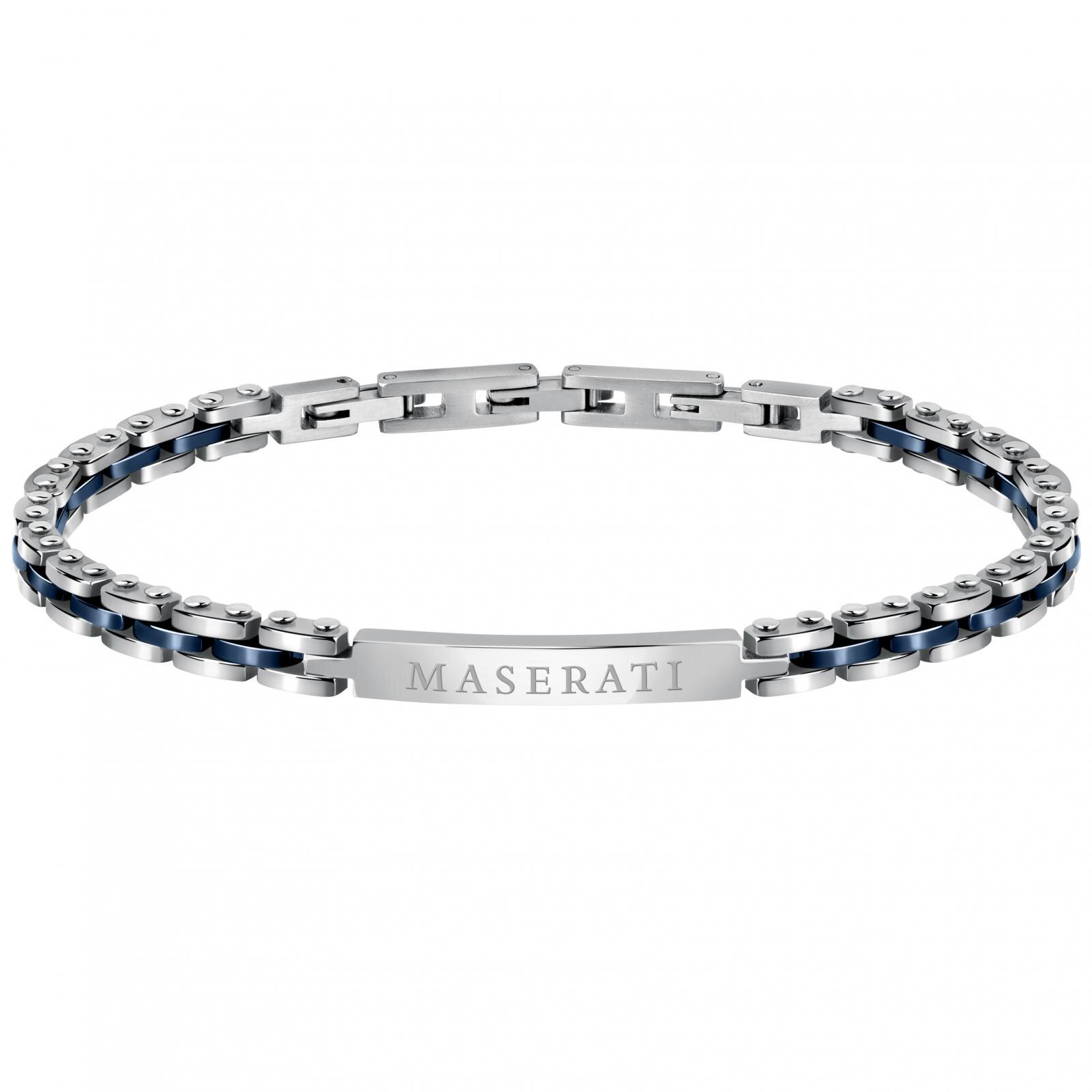 Bratara Maserati JM420ATI04, Argintiu, Albastru