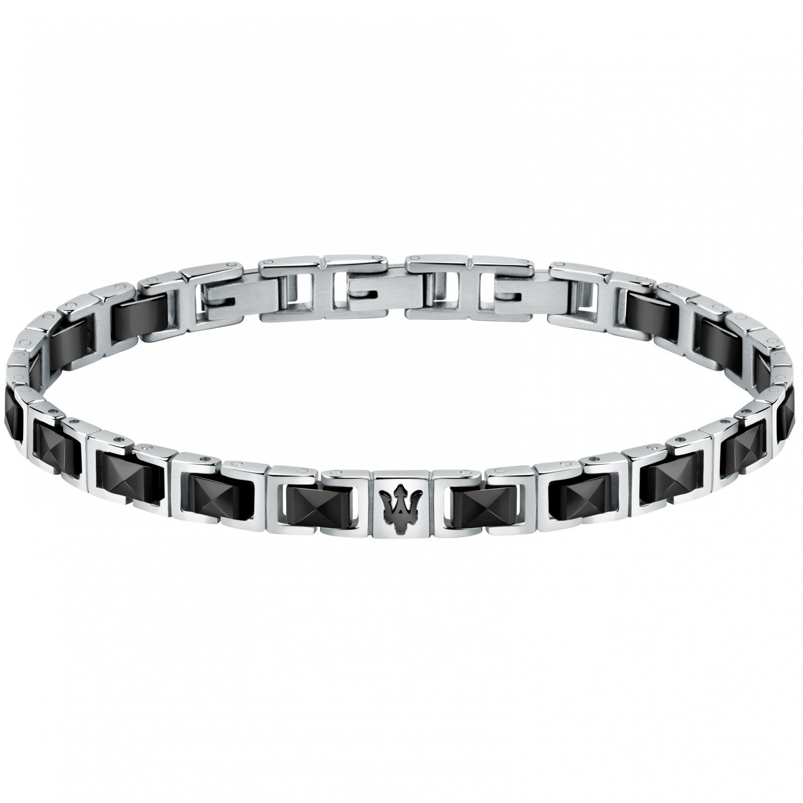 Bratara Maserati JM420ATI07, Argintiu, Negru