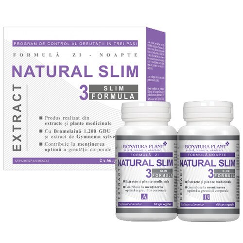 Natural Slim 3, Bionatura, 2 x 60 capsule