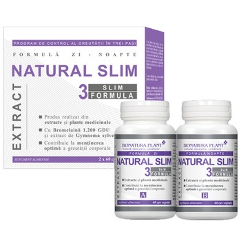 Natural Slim 3, Bionatura, 2 x 60 capsule Natural Slim 3, Bionatura, 2 x 60 capsule
