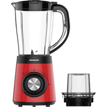 Blender Heinner RedPower HBL-500RRD, 500W, 2 viteze + Pulse, capacitate recipient 1.5l, rasnita inclusa, Rosu Blender Heinner RedPower HBL-500RRD, 500W, 2 viteze + Pulse, capacitate recipient 1.5l, rasnita inclusa, Rosu