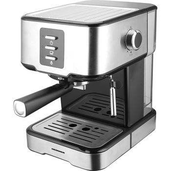 Espressor manual Heinner Brassile HEM-850IXBK, 850W, 15bar, rezervor detasabil 1.5L, filtru dublu din inox, Negru/Inox Espressor manual Heinner Brassile HEM-850IXBK, 850W, 15bar, rezervor detasabil 1.5L, filtru dublu din inox, Negru/Inox