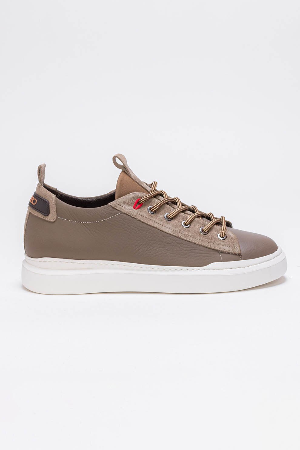 Il Passo, Pantofi sport din piele cu garnituri din piele intoarsa Colin, Taupe, 42