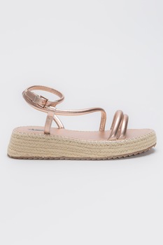 Il Passo, Sandale tip espadrile din piele cu talpa wedge Beaulah Il Passo, Sandale tip espadrile din piele cu talpa wedge Beaulah