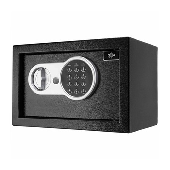 Seif electronic mobilier, Usa de 3.2 mm, Large, Otel, Negru, 31 x 20 x 20 cm, inclusiv baterii Seif electronic mobilier, Usa de 3.2 mm, Large, Otel, Negru, 31 x 20 x 20 cm, inclusiv baterii