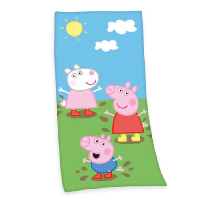 Herding Peppa Pig törölköző, pamut, 75 x 150 cm