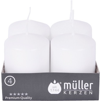 Set 4 Lumanari stalp 62/48 mm Alb Set 4 Lumanari stalp 62/48 mm Alb