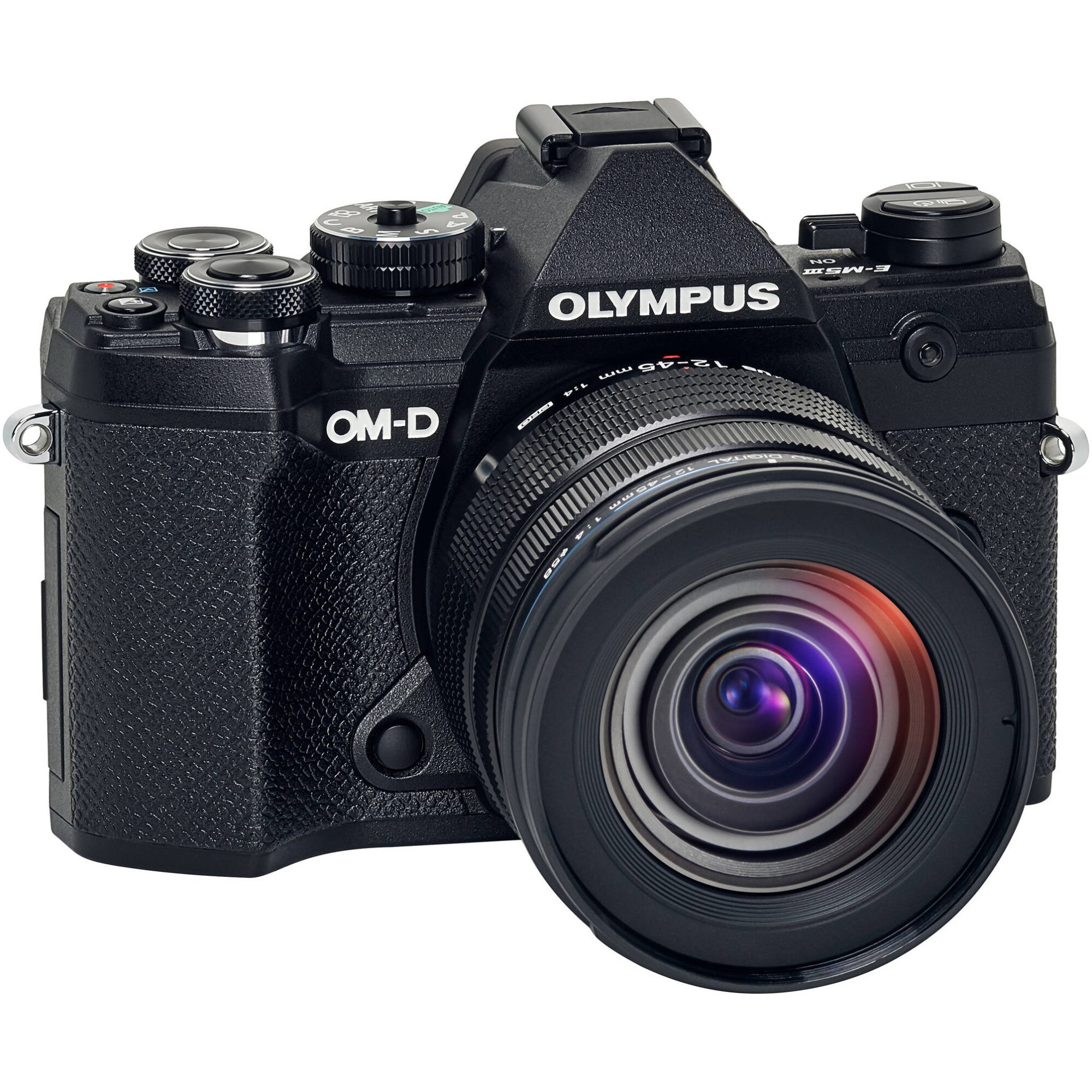 Aparat foto Mirrorless E-M5 Mark III + obiectiv M.Zuiko Digital ED 12-45mm F4.0 PRO, Negru/Negru