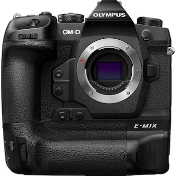 Aparat foto Mirrorless profesional Olympus E-M1X Body, 20.4MP, Micro 4/3, IS incorporat 5 axe, 4K, HighRes (trepied/din mana), max. 60 cps, Pro Capture, filtre Live ND, sistem avansat de protectie la intemperii, Negru Aparat foto Mirrorless profesional Olympus E-M1X Body, 20.4MP, Micro 4/3, IS incorporat 5 axe, 4K, HighRes (trepied/din mana), max. 60 cps, Pro Capture, filtre Live ND, sistem avansat de protectie la intemperii, Negru