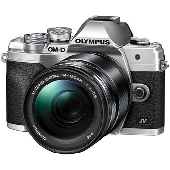 Aparat foto Mirrorless Olympus E-M10 Mark IV + obiectiv M.Zuiko Digital 14-150mm F4.0-5.6 II, Argintiu/Negru Aparat foto Mirrorless Olympus E-M10 Mark IV + obiectiv M.Zuiko Digital 14-150mm F4.0-5.6 II, Argintiu/Negru