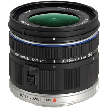 Obiectiv Olympus M.Zuiko Digital ED 9-18mm F4.0-5.6, MFT, Negru Obiectiv Olympus M.Zuiko Digital ED 9-18mm F4.0-5.6, MFT, Negru