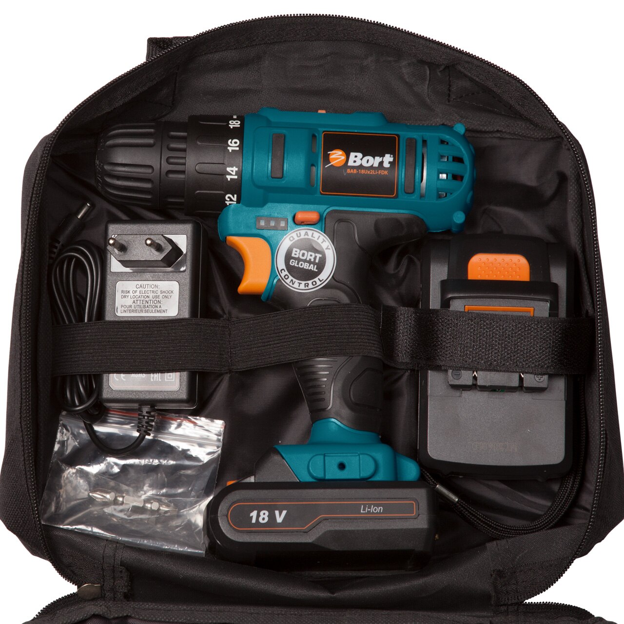 Masina de gaurit si insurubat pe acumulator Bort BAB-18Ux2Li-FDK, 18V ...