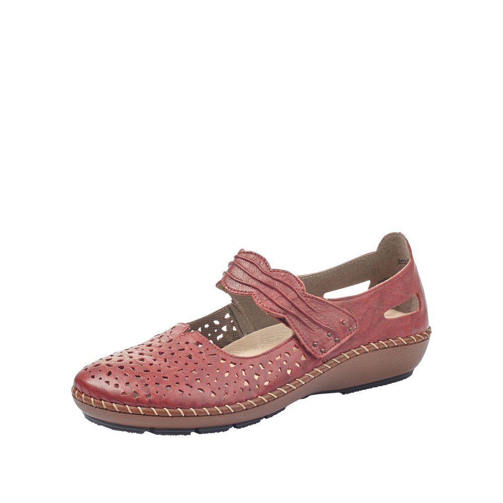 Pantofi dama Rieker Aster, Grena, 40