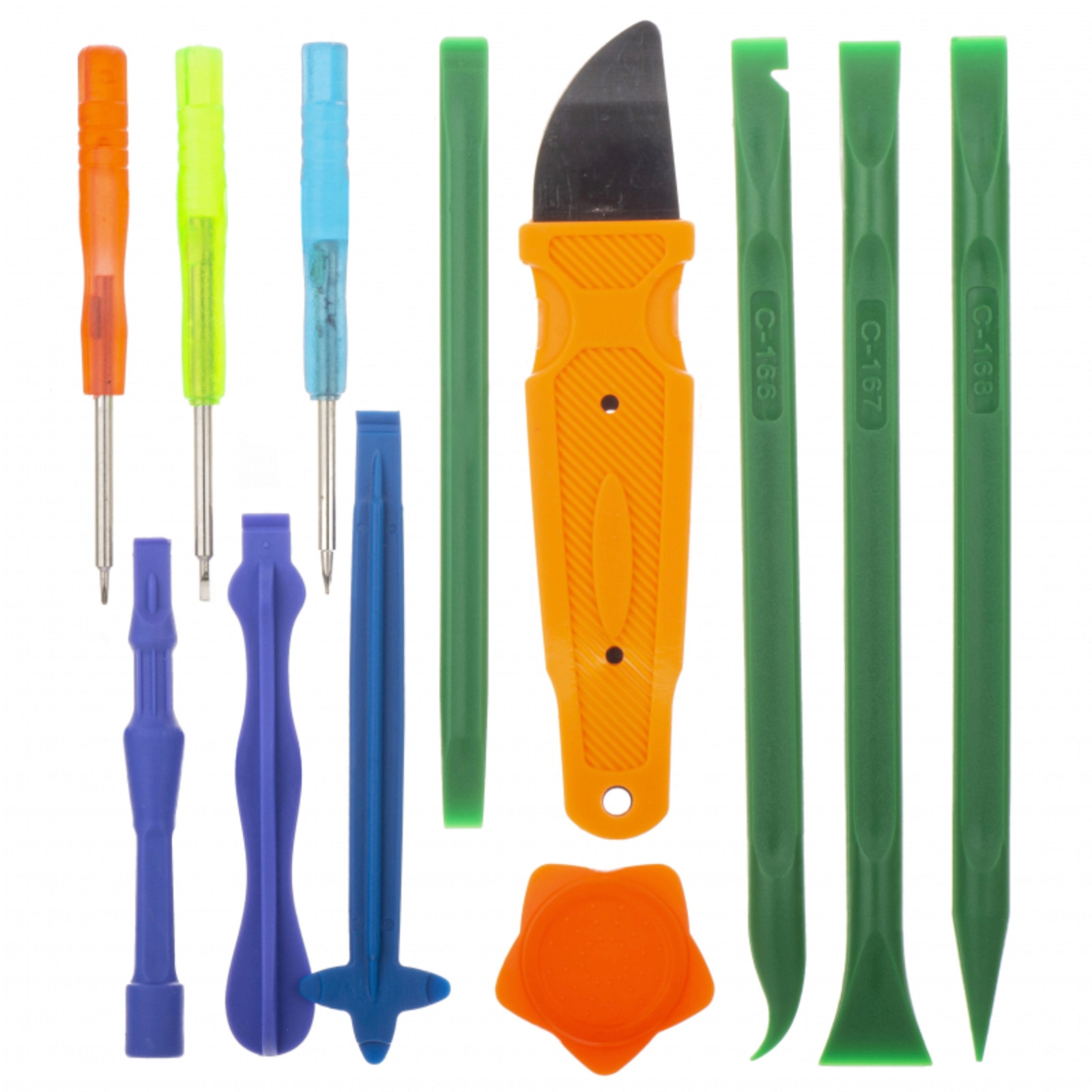 Set 12 in 1 instrumente pentru reparatie electronice, telefoane, iPhone, tablete, ceasuri, multicolor, BBL2155