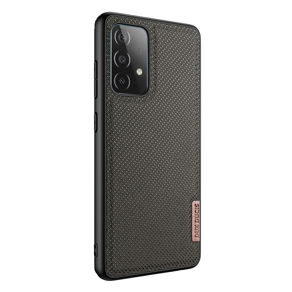 Husa Business Dux Ducis Fino pentru Samsung Galaxy A72, Antiamprenta, Verde Inchis