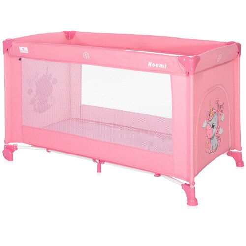 Patut Lorelli Pliabil Noemi cu 1 Nivel, Rose Velvet Unicorn
