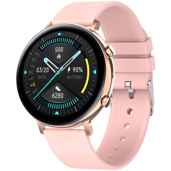 Ceas SmartWatch si Bratara Fitness 2 in 1, SmartVIBE™ GWS, 1.3 inch IPS Full Touch, Functie Apelare BT, OXIMETRU SpO2, EKG, Monitorizare Ritm Cardiac si Tensiune arteriala, Notificari aplicatii, Fitness tracker, SYNC, Curea Silicon, Pink Edition Ceas SmartWatch si Bratara Fitness 2 in 1, SmartVIBE™ GWS, 1.3 inch IPS Full Touch, Functie Apelare BT, OXIMETRU SpO2, EKG, Monitorizare Ritm Cardiac si Tensiune arteriala, Notificari aplicatii, Fitness tracker, SYNC, Curea Silicon, Pink Edition