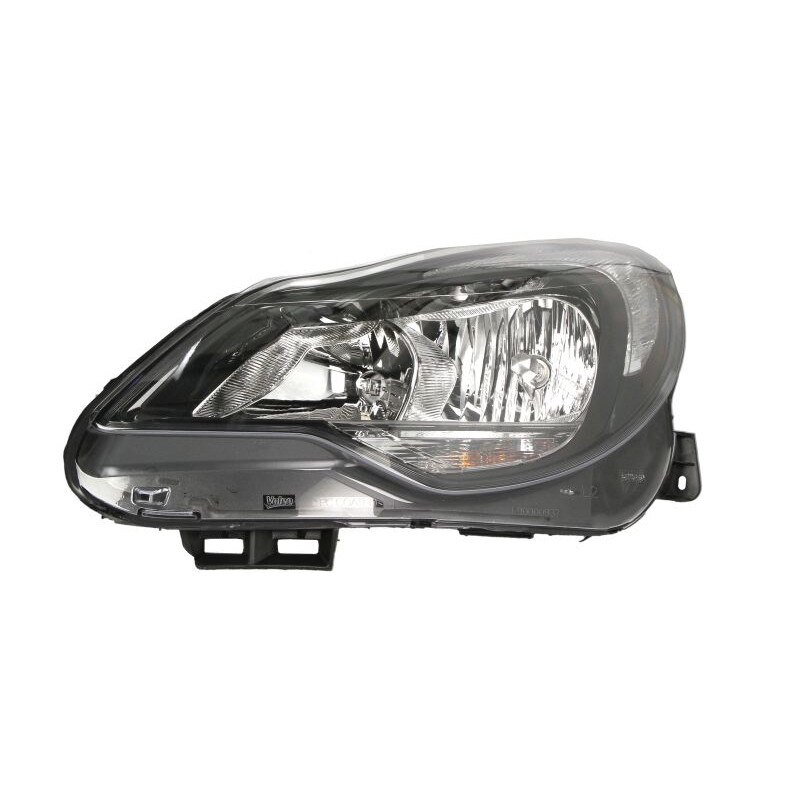 Far stanga negru semnalizare transparenta,electric, cu motor electric bec H7/H1 Opel Corsa D 2007-2014