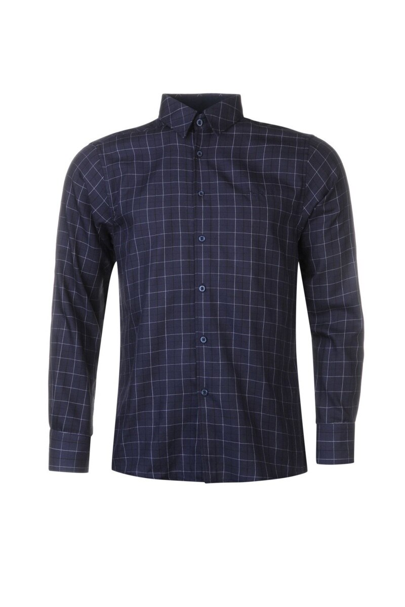 Camasa barbati, Pierre Cardin LS Window, Bumbac, S EU, Albastru inchis