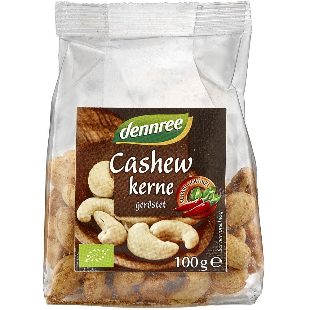 Caju uscat si condimentat picant Bio 100 g Dennree