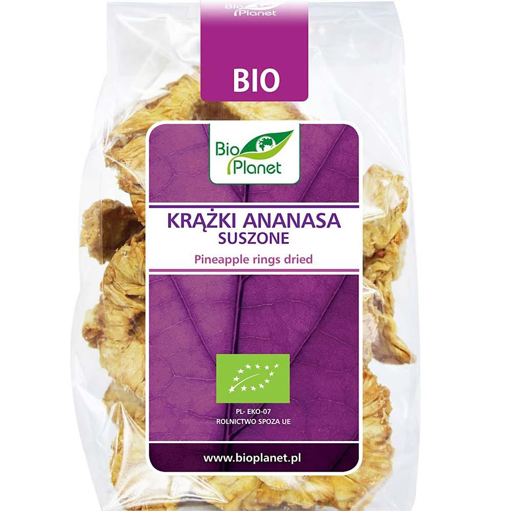 Inele de ananas uscate Bio 100 g Bio Planet