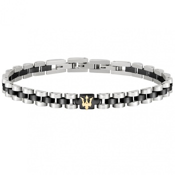 Bratara Maserati JM320AST08, Argintiu, Negru, Auriu Bratara Maserati JM320AST08, Argintiu, Negru, Auriu