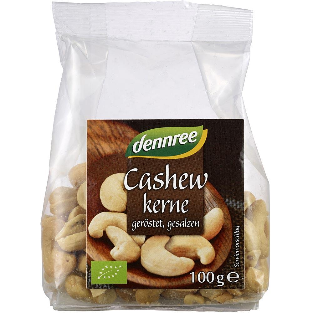 Caju uscat si sarat Bio 100 g Dennree