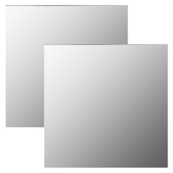 Set de 2 oglinzi de perete, vidaXL, Sticla, 40 x 40 cm, Argintiu Set de 2 oglinzi de perete, vidaXL, Sticla, 40 x 40 cm, Argintiu