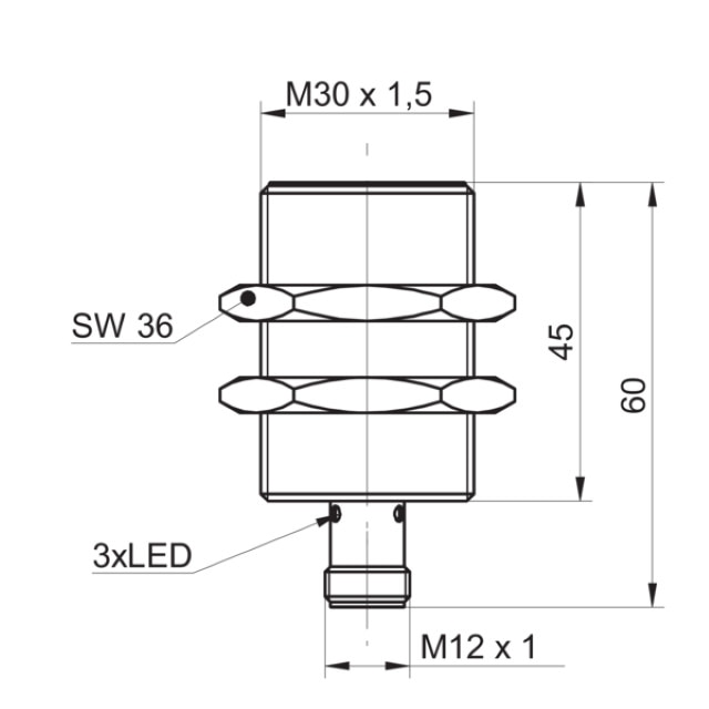 Senzor inductiv M30, IGYX 30P17B3/S14L, Baumer Elvetia
