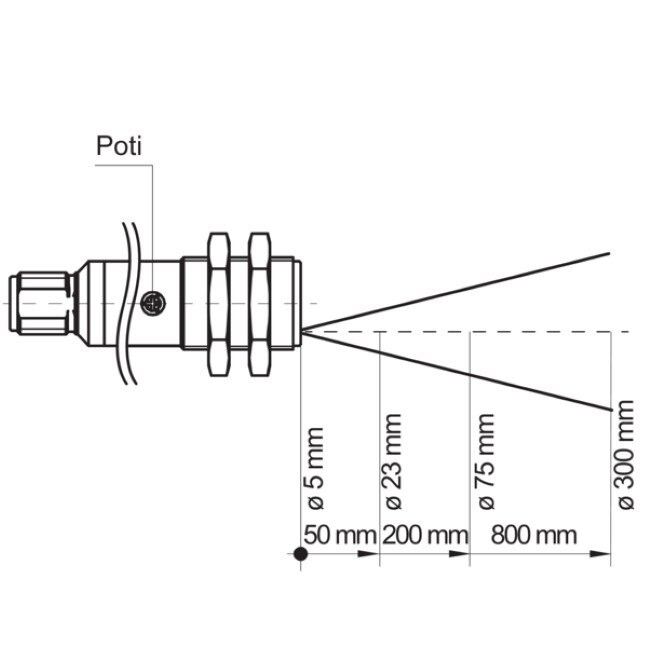 Senzor optic fotoelectric retroreflexiv, Baumer 