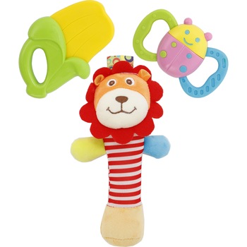 Set 3 jucarii bebelusi, M-Toys Leu Set 3 jucarii bebelusi, M-Toys Leu