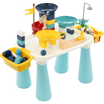 Set masuta multifunctionala M-Toys cu 111 cuburi de constructie Set masuta multifunctionala M-Toys cu 111 cuburi de constructie