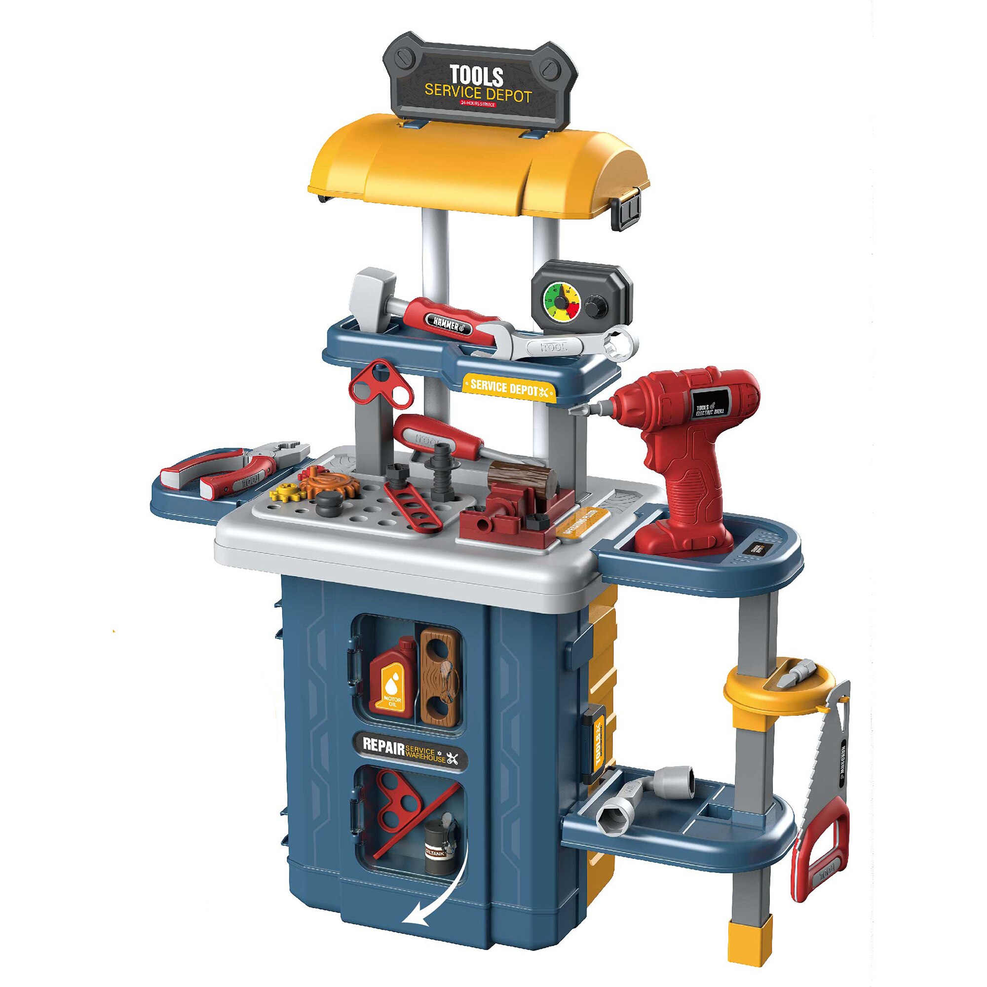 Set Mappy Bancul de lucru 3 in 1, 46 accesorii pentru micul mester