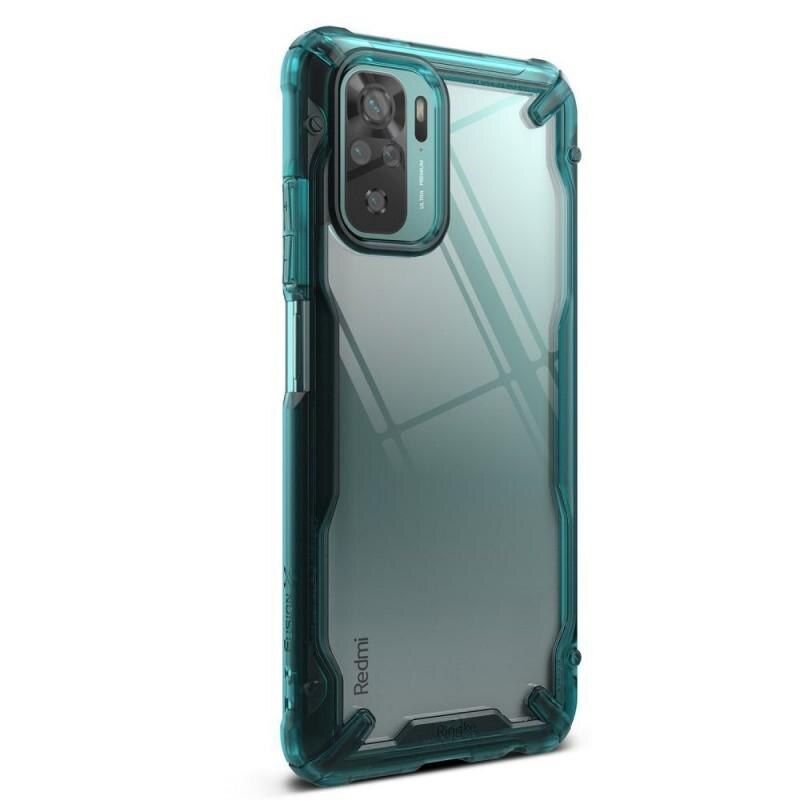 Carcasa Ringke Fusion X compatibila cu Xiaomi Redmi Note 10/10S Green