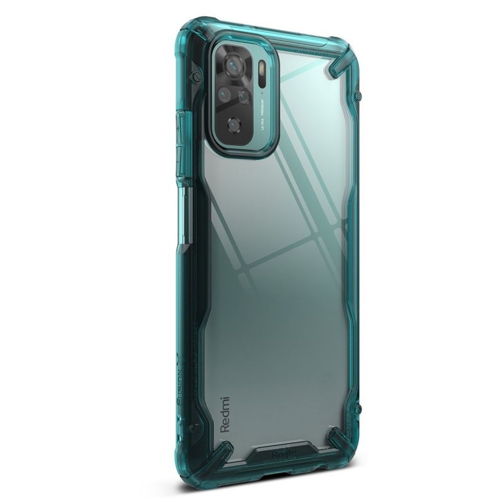 Carcasa Ringke Fusion X compatibila cu Xiaomi Redmi Note 10/10S Green