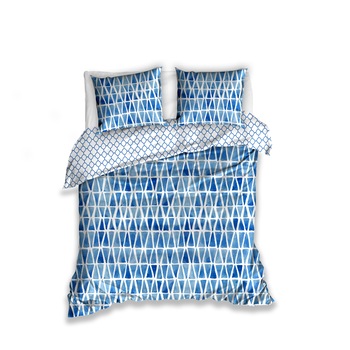 Lenjerie de pat 2 persoane, BLUE SKY, bumbac renforce, 200x220 cm Lenjerie de pat 2 persoane, BLUE SKY, bumbac renforce, 200x220 cm