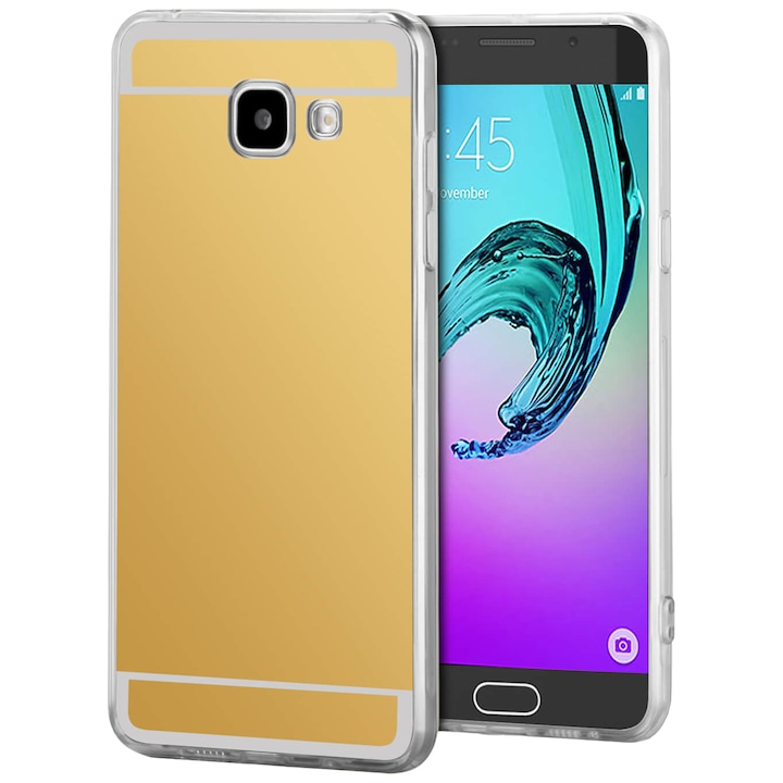 Husa de protectie United Case pentru Samsung Galaxy A5 2016, TPU, Auriu