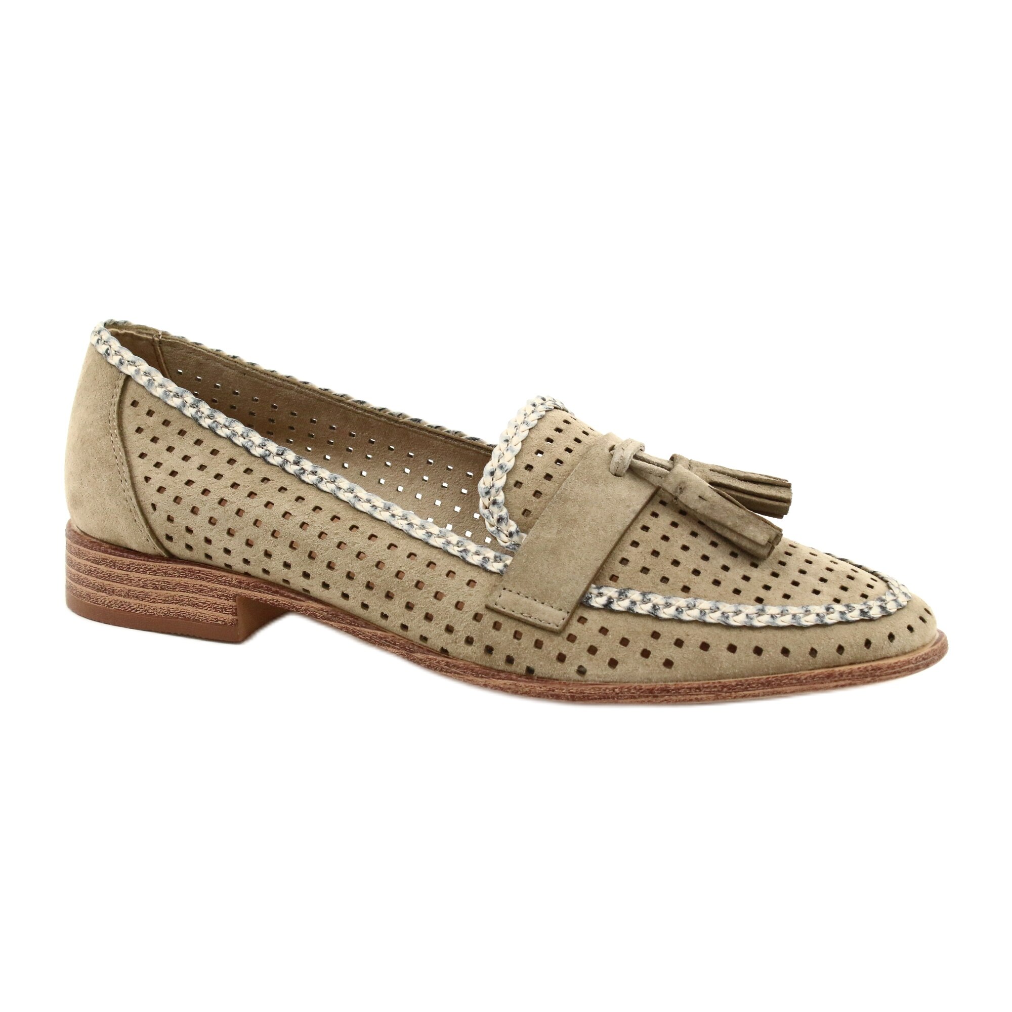 Mocasini dama Sergio Leone Bej, BM108863