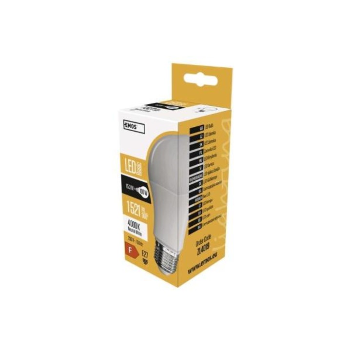 EMOS Basic LED izzó A60 E27 15.3W 1521lm természetes fehér