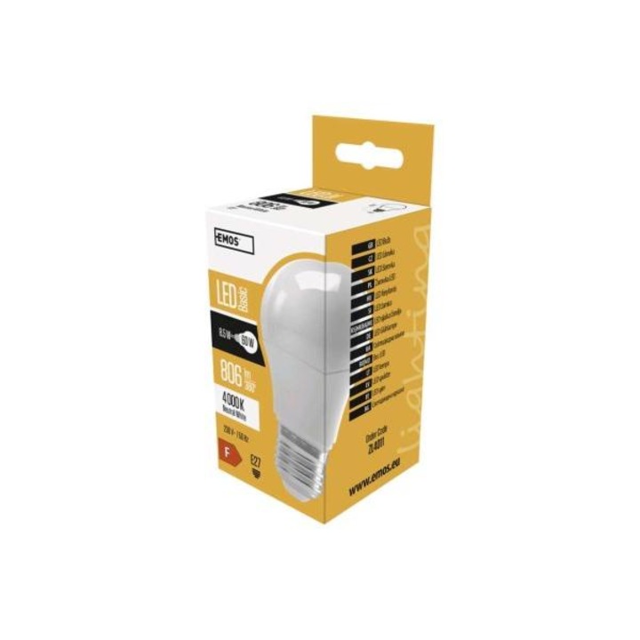 EMOS Basic LED izzó A60 E27 8.5W 806lm természetes fehér