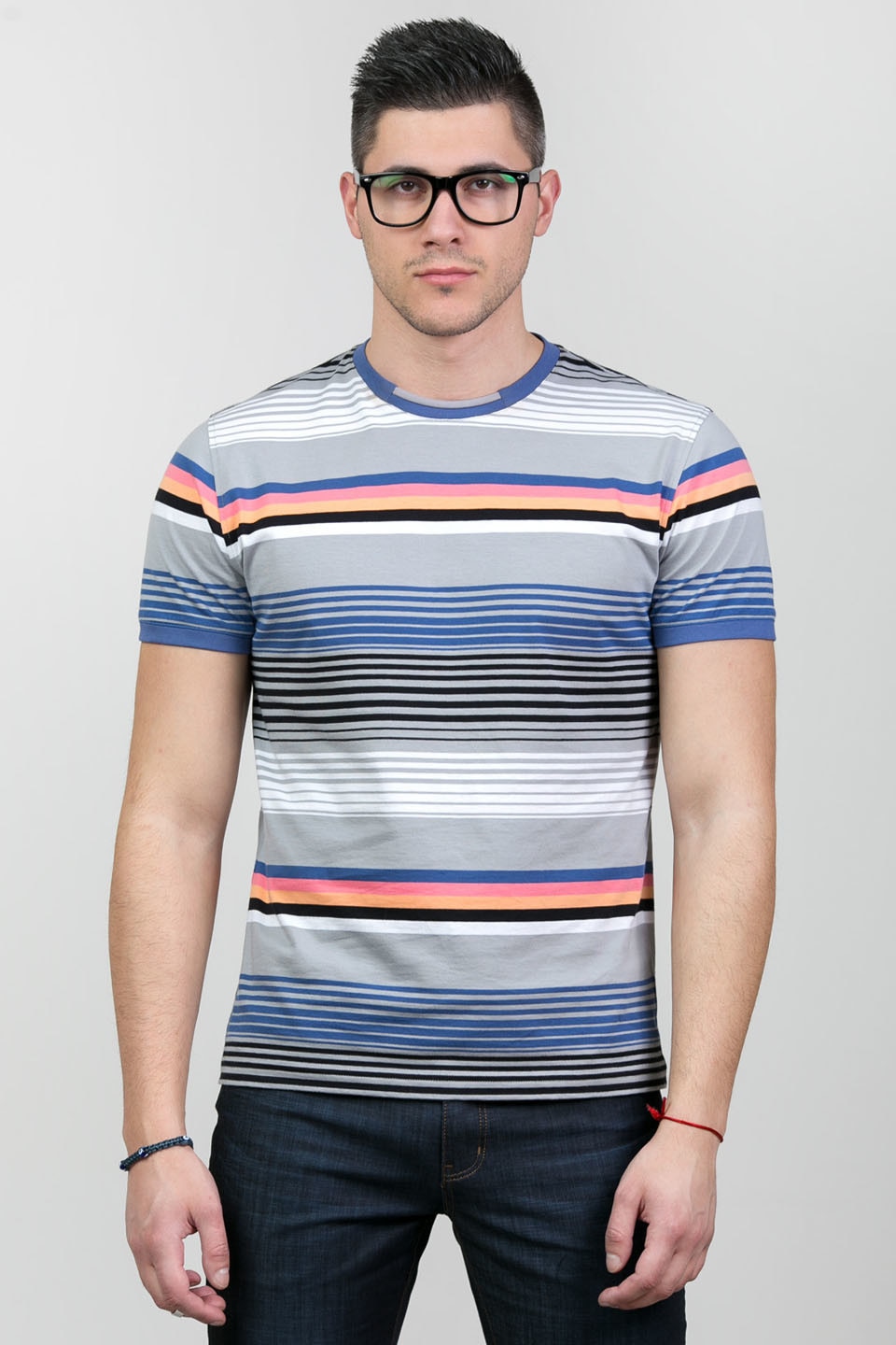 Tricou pentru barbati STYLER, model 95216, albastru, Albastru, 2XL